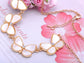 Mini Butterfly White Shell Like Wing Rhine Necklace