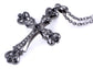 Gun Black Celtic Cross Pendant Necklace
