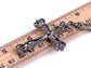 Gun Black Celtic Cross Pendant Necklace