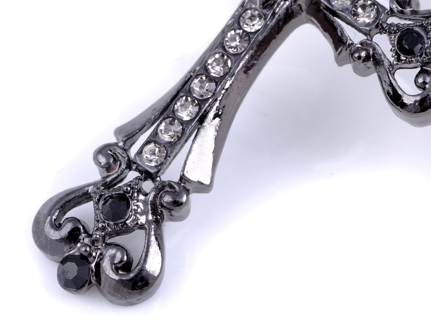 Gun Black Celtic Cross Pendant Necklace