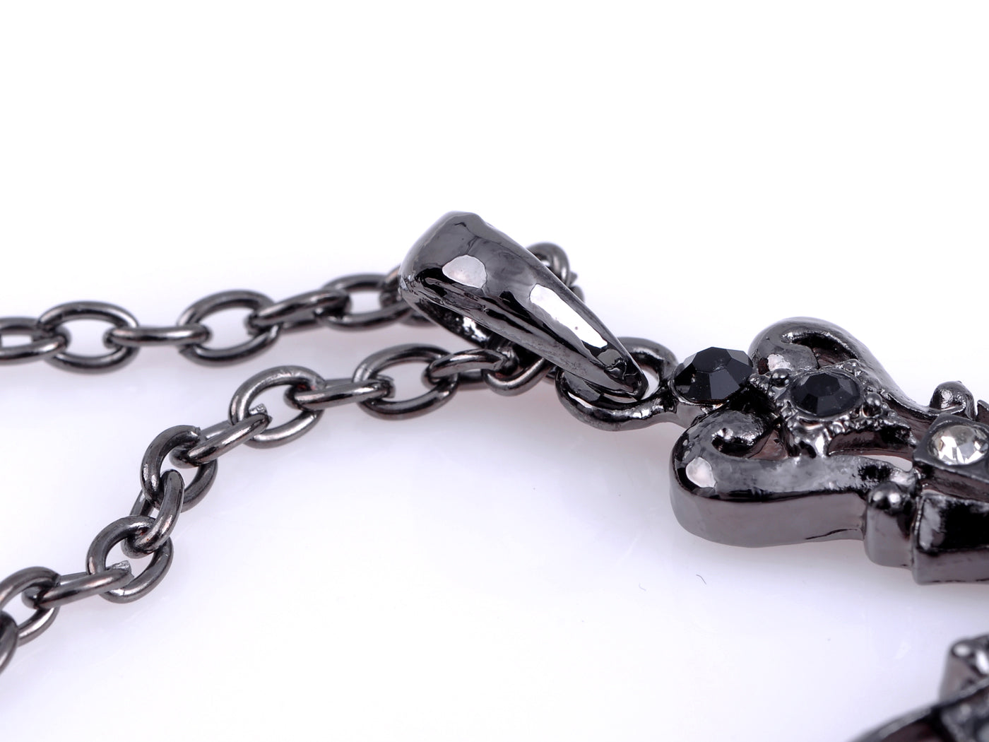 Gun Black Celtic Cross Pendant Necklace