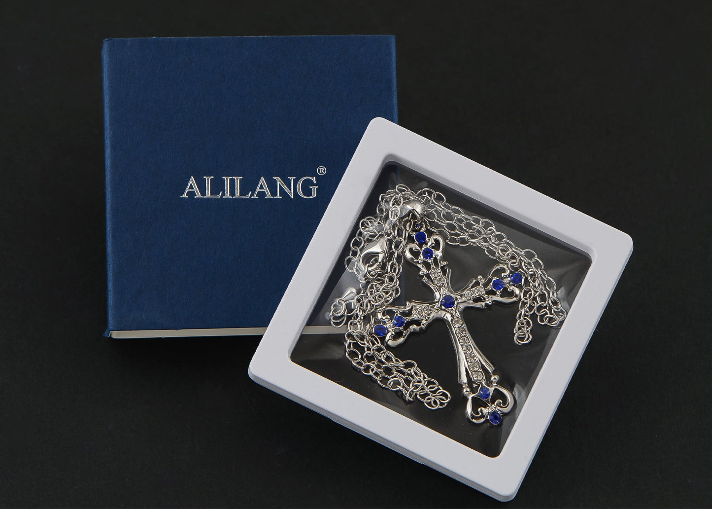 Gun Black Celtic Cross Pendant Necklace