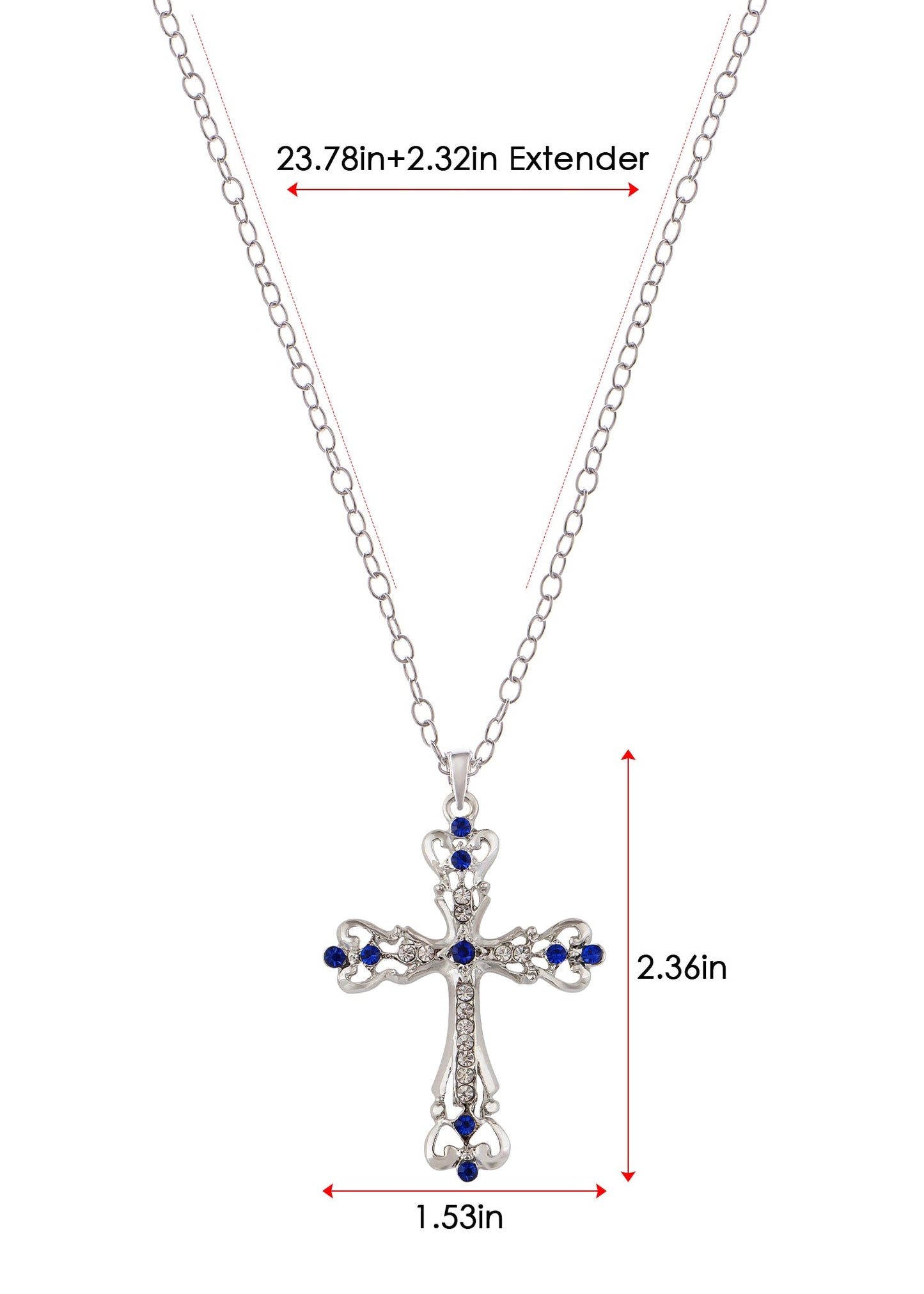 Gun Black Celtic Cross Pendant Necklace