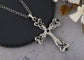 Gun Black Celtic Cross Pendant Necklace