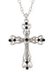 Gun Black Celtic Cross Pendant Necklace