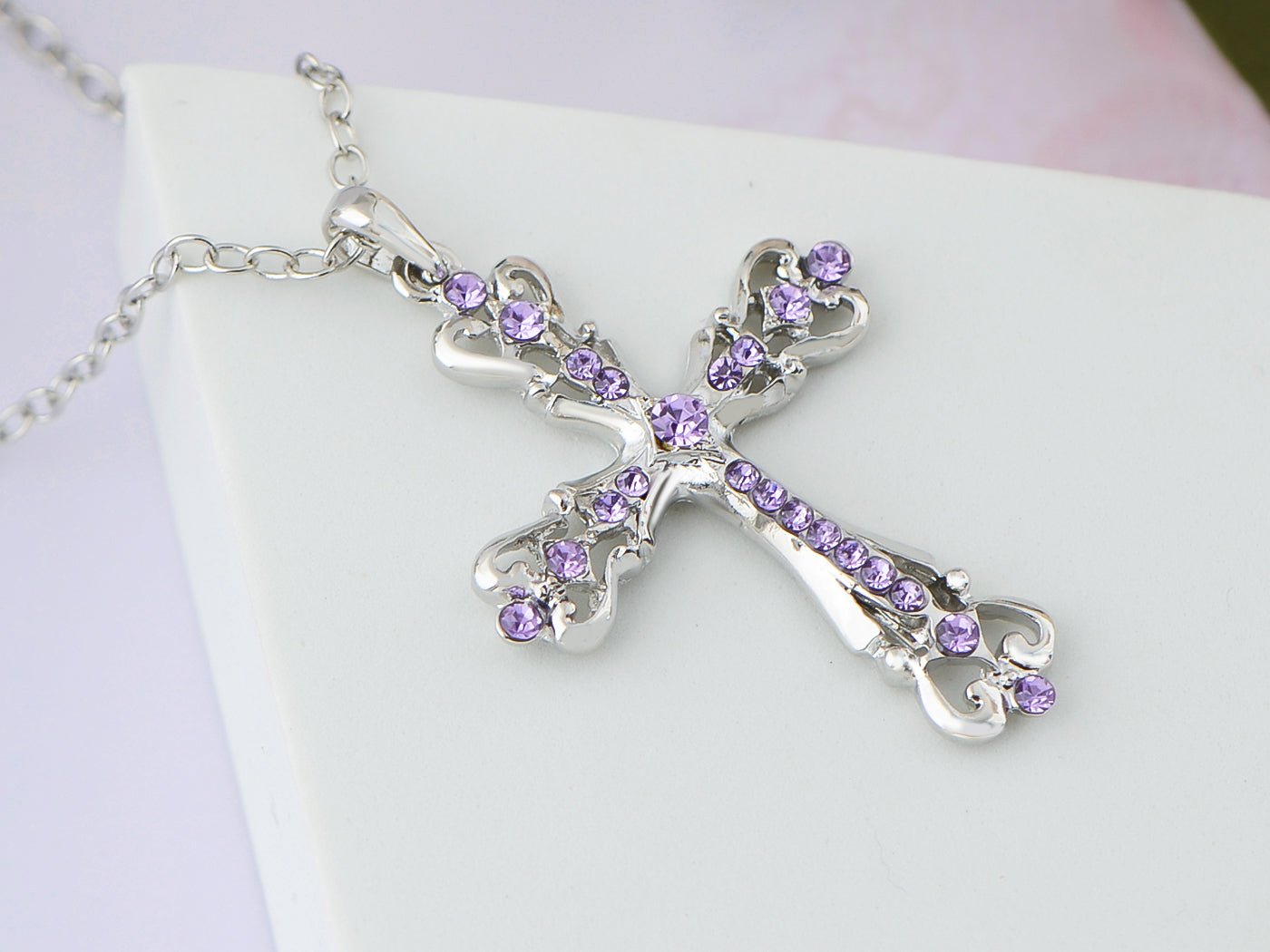 Gun Black Celtic Cross Pendant Necklace