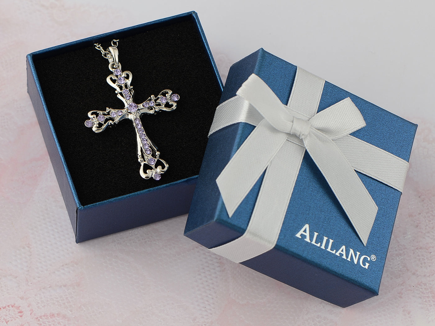 Gun Black Celtic Cross Pendant Necklace