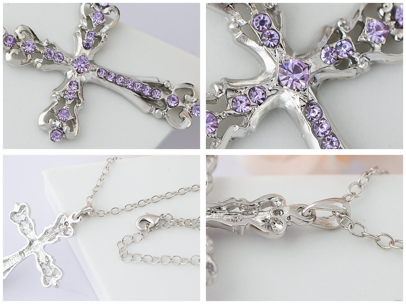 Gun Black Celtic Cross Pendant Necklace