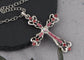 Gun Black Celtic Cross Pendant Necklace