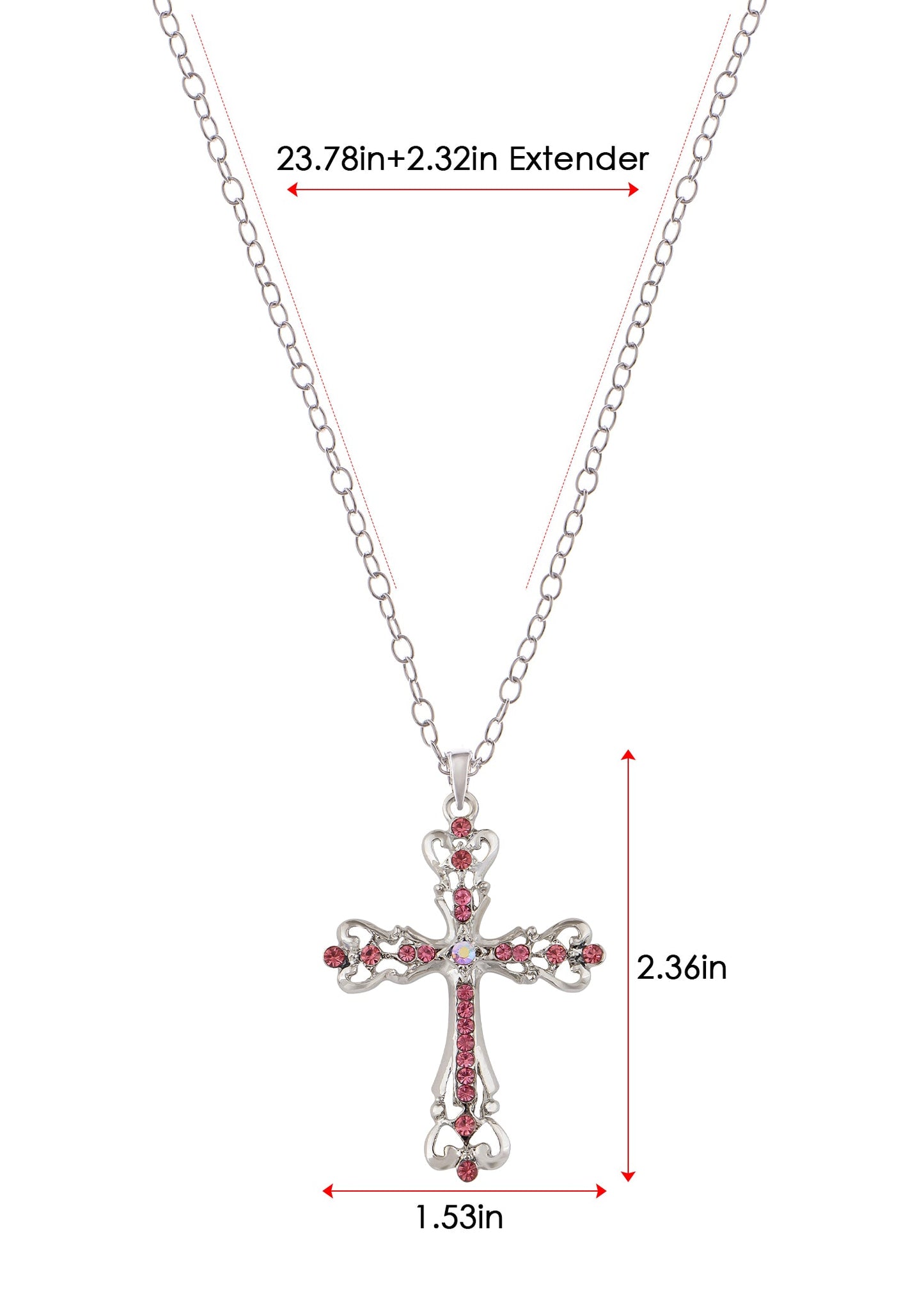 Gun Black Celtic Cross Pendant Necklace