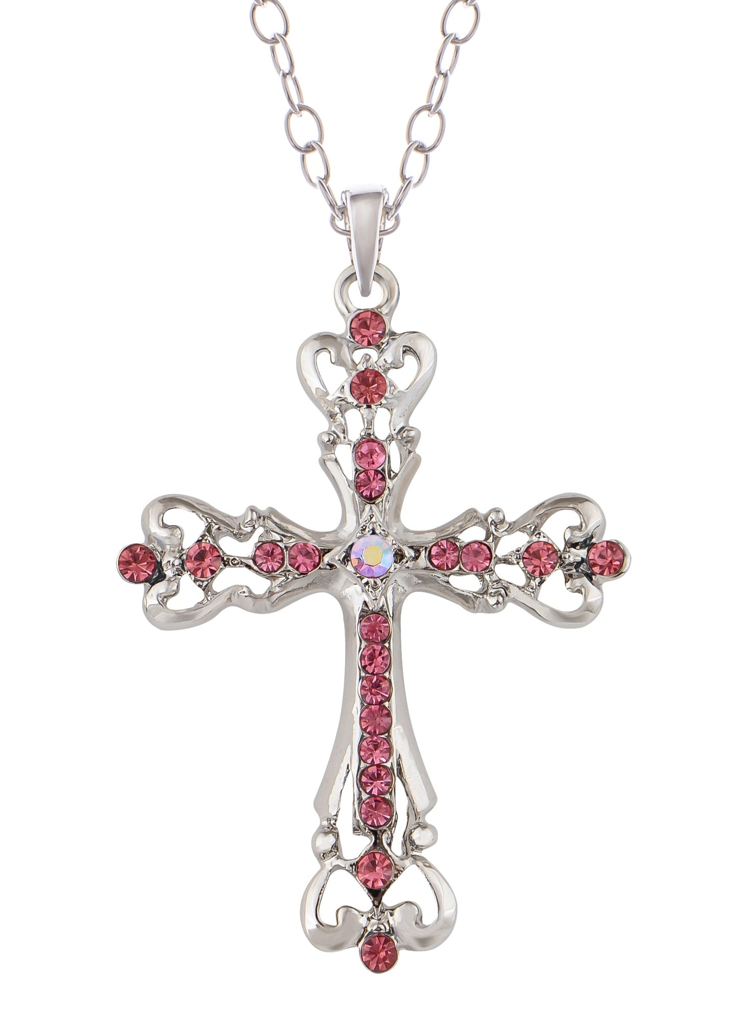 Gun Black Celtic Cross Pendant Necklace