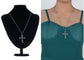 Gun Black Celtic Cross Pendant Necklace