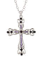 Gun Black Celtic Cross Pendant Necklace