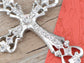 Gun Black Celtic Cross Pendant Necklace