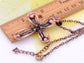 Orange Colorful Cross Pendant Chain Necklace