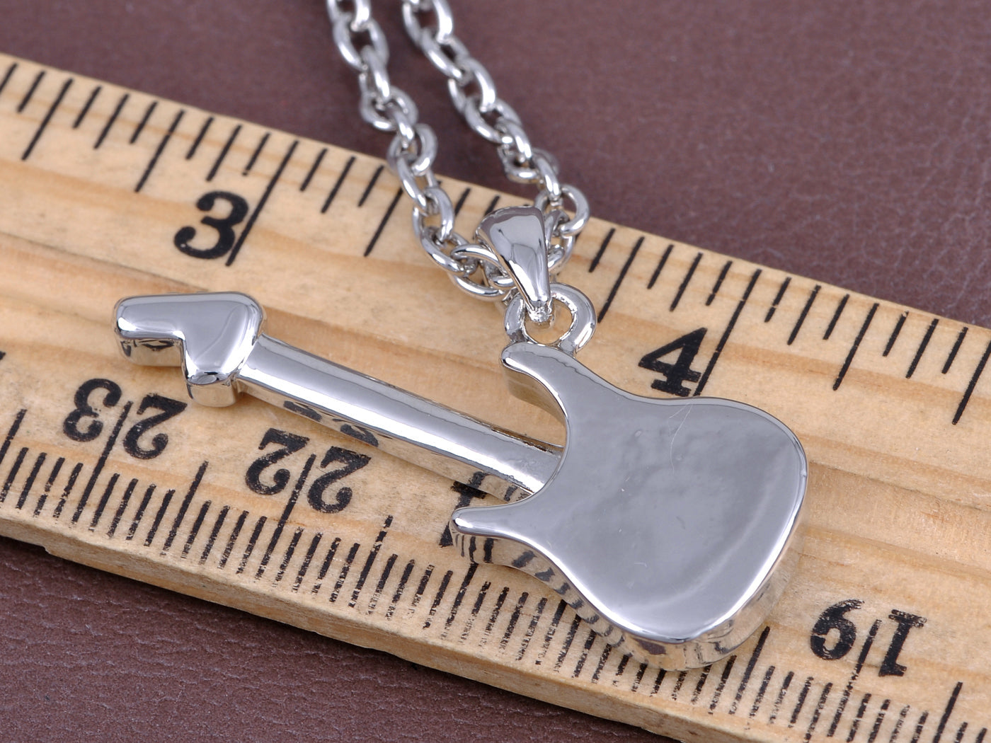 Petite Rock Star Electric Guitar Ab Pendant Necklace