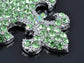 Fleur De Lis Peridot Green Chain Pendant Necklace