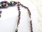 Multi Colored Beaded Holy Cross Tear Drops Necklace Pendant