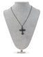 Religious Cross Pendant Necklace Aquamarine