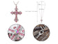 Religious Cross Pendant Necklace Aquamarine