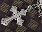 Religious Cross Pendant Necklace Aquamarine