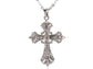 Religious Cross Pendant Necklace Aquamarine