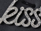 Kiss Letter Word Pendant Necklace