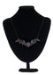 Frightening Halloween Black Enamel Paint Flying Bat Chain Necklace Pendant