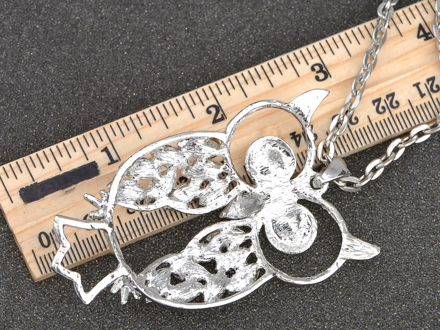 Lucky Rose Eyes Pink Body Owl Necklace Pendant