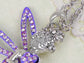 Silver Purple Enamel Pixie Fairy Angel Pendant Necklace