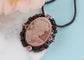 Gun Cameo Lady Victorian Pendant Necklace