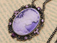Gun Cameo Lady Victorian Pendant Necklace