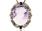 Gun Cameo Lady Victorian Pendant Necklace