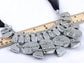 Geometric Clustered Faceted Gem Able Glammed Bib Necklace