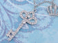 Ice Key Crown Chain Links Fleur De Lis Combination Charm Necklace Pendant
