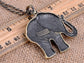 Gun Antique Tribal Aztec Elephant Pendant Necklace