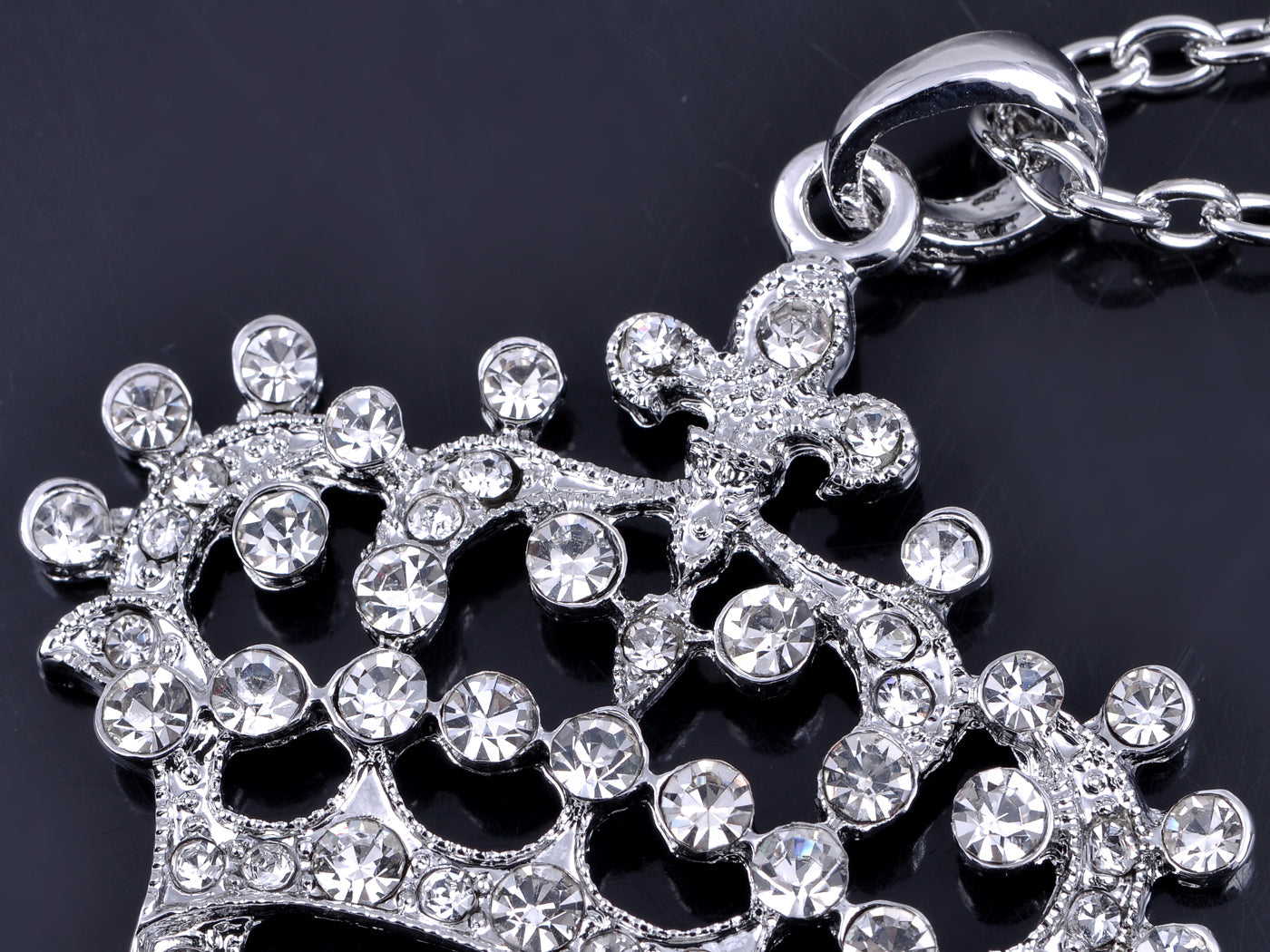 Princess Queen Crown Pendant Necklace