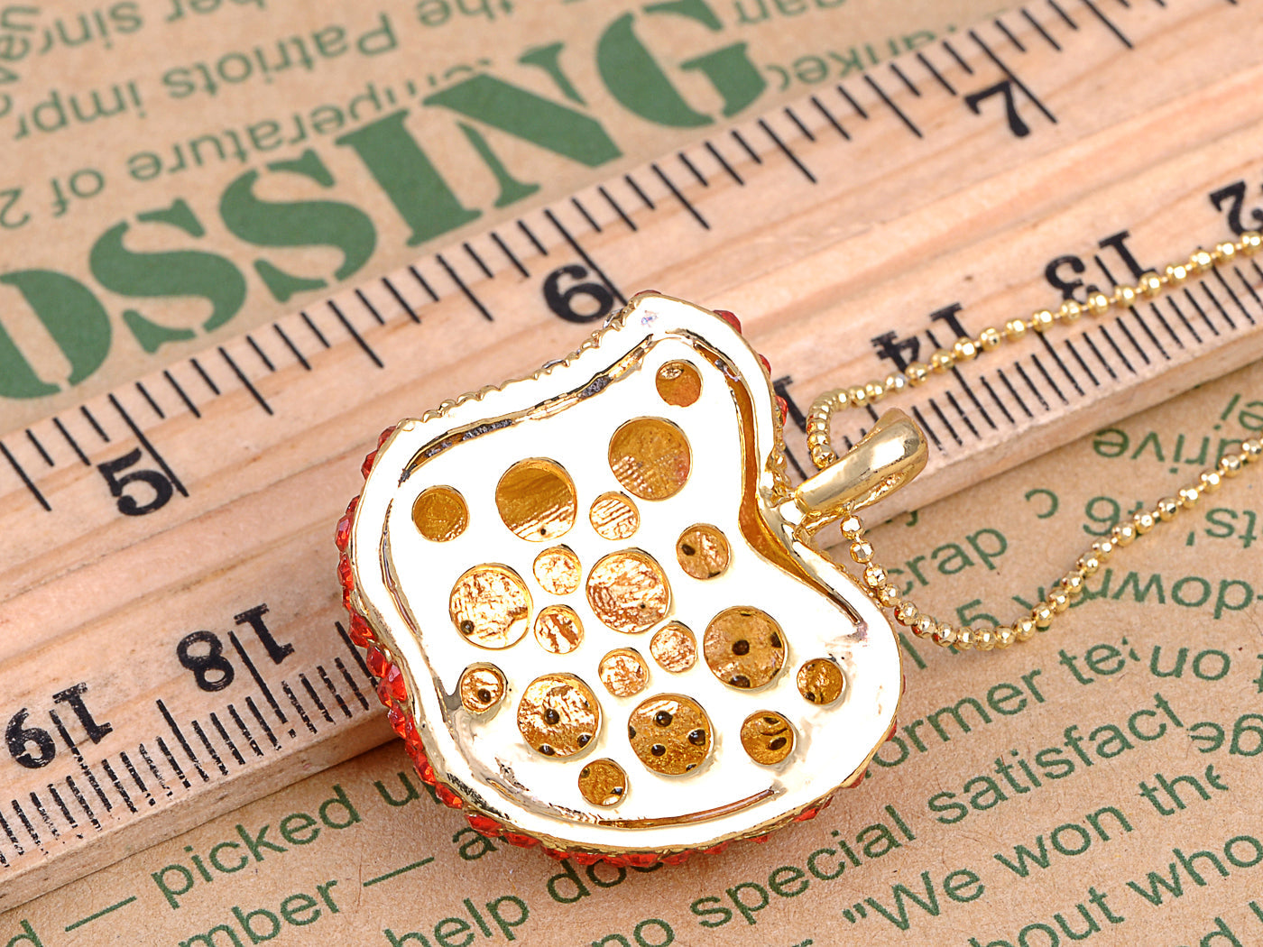 Red Bitten Apple Fruit Pendant Chain Necklace