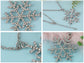 Tons Holiday Winter Snowflake Pendant Necklace