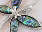 Abalone Colored Dragonfly Pendant Necklace