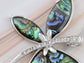 Abalone Colored Dragonfly Pendant Necklace