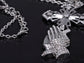Praying Hands Worship Religious Cross Holy Pendant Necklace