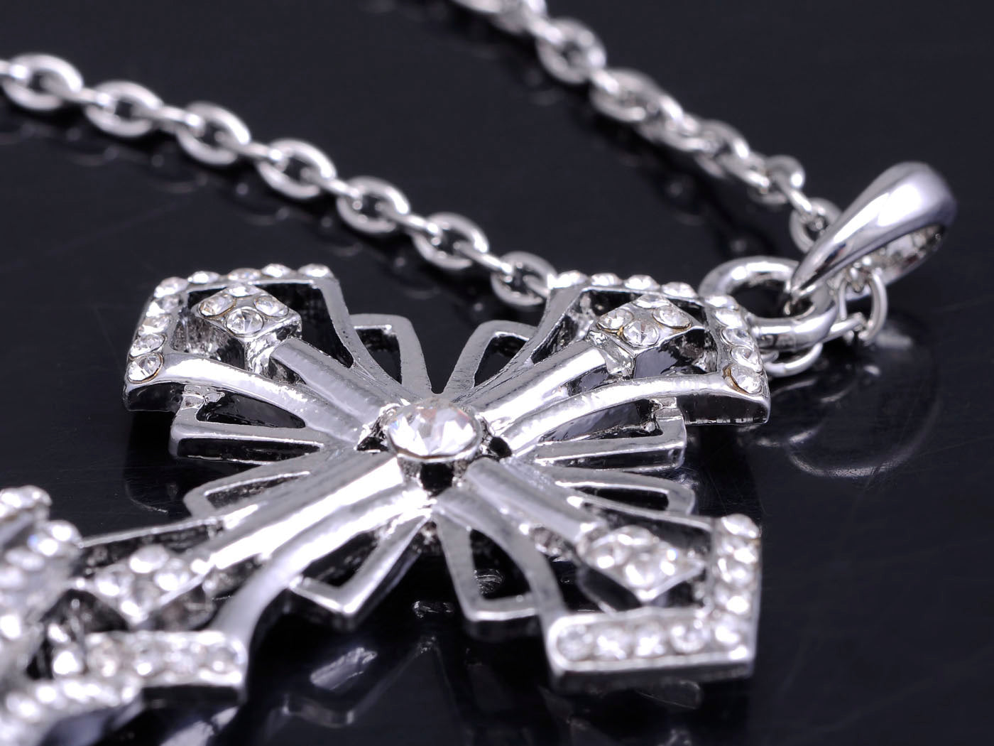 Praying Hands Worship Religious Cross Holy Pendant Necklace