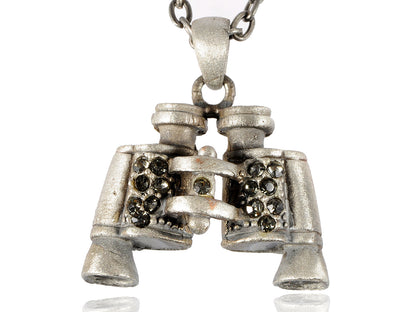 Binoculars Accent Design Pendant Necklace