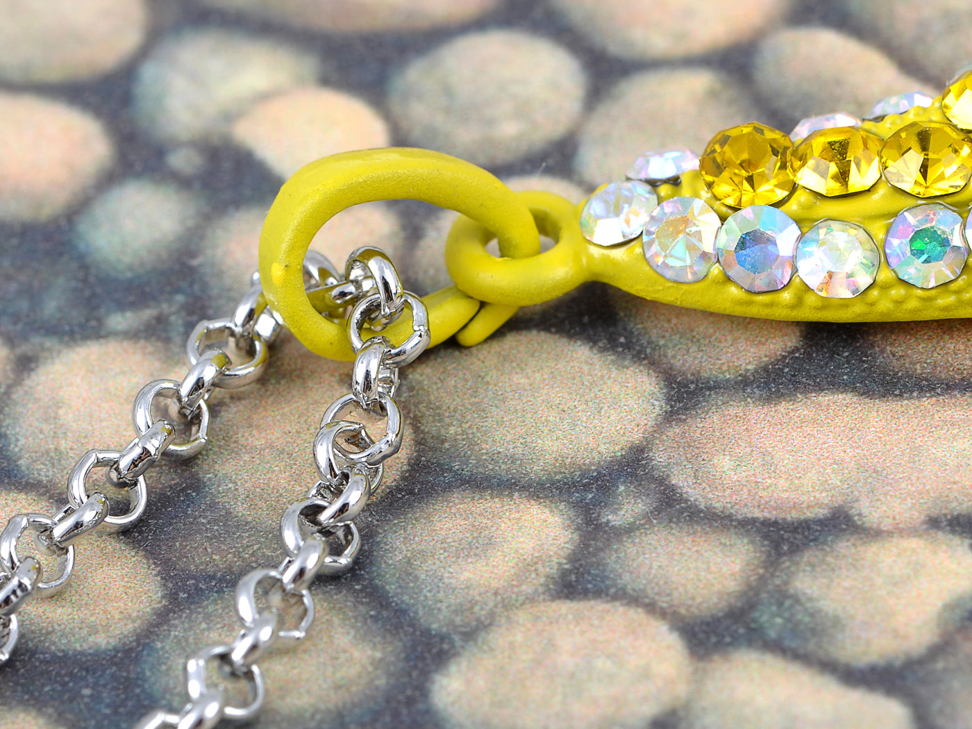 Neon Bright Mustard Yellow Starfish Pendant Necklace