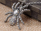 Hematite Czech Spider Pendant Necklace Black Purple Gun