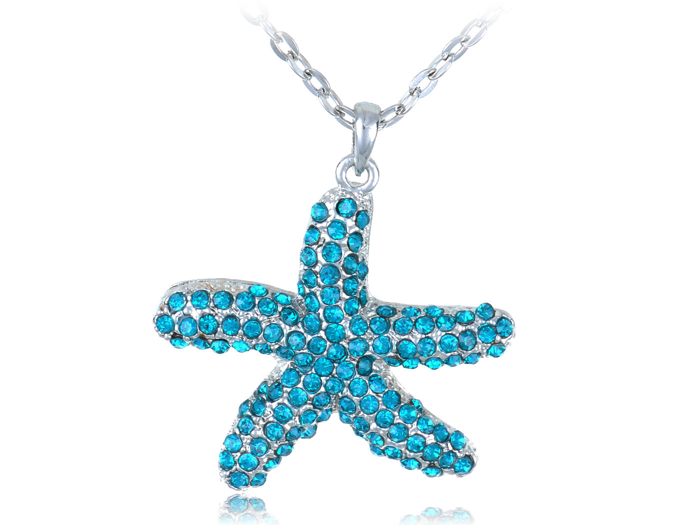Neon Bright Mustard Yellow Starfish Pendant Necklace