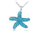 Neon Bright Mustard Yellow Starfish Pendant Necklace