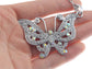 Winged Slanted Butterfly Flying Hang Pendant Necklace