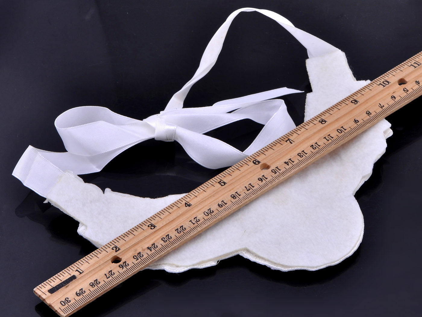 Creamy Cloth Faceted Beaded Bridal Wedding Bib Ribbon Opal Wide White Necklace